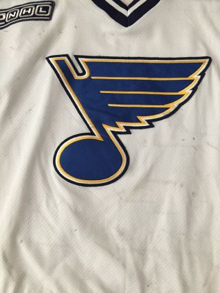 1999 - 2000 St Louis Blues Game Worn Jersey w NHL 2000 patch - Terry Yake 5