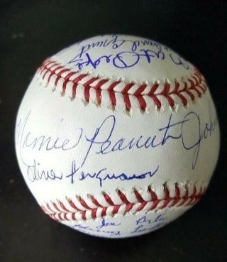 Negro League Reunion Autographed Baseball W/31 Autos W/26 Deceased Mamie Peanut