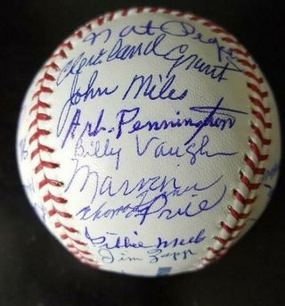 Negro League Reunion Autographed Baseball w/31 Autos w/26 DECEASED Mamie Peanut 4