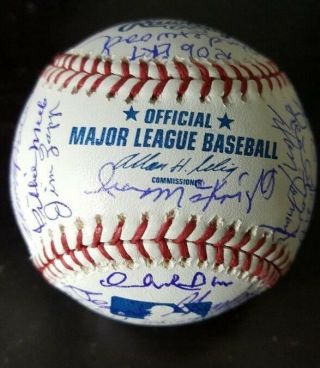 Negro League Reunion Autographed Baseball w/31 Autos w/26 DECEASED Mamie Peanut 6