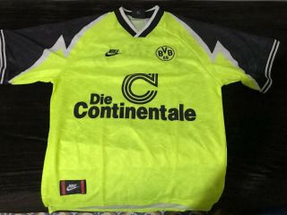 Shirt Borussia Dortmund Football 1995 1996 Nike BVB Trikot Jersey size m 3