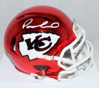 Patrick Mahomes Autographed Signed Kansas City Chiefs Chrome Mini Helmet Jsa