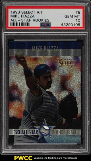 1993 Select Rookie Traded All - Star Mike Piazza Rookie Rc 5 Psa 10 Gem Mt (pwcc)