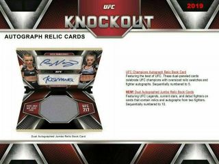 HOLLY HOLM 2019 TOPPS UFC KNOCKOUT Half CASE 6 BOX Index Card FIGHTER BREAK 2