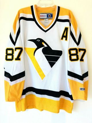 Sidney Crosby Pittsburgh Penguins 1990s Throwback Home Nhl Hockey Jersey Large