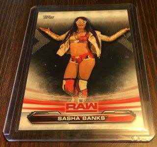 2019 Topps Wwe Raw Wrestling Photo Image Variation Card Ssp Sasha Banks Boss Iv