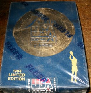1994 Flair Usa Basketball Trading Card Box Olympics Michael Jordan