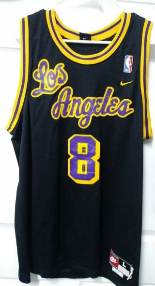 Nike Bk/gold Los Angeles Lakers Kobe Bryant 8 Jersey Size Men 