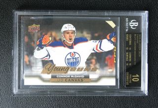 2015 15 Upper Deck Young Guns Canvas Connor Mcdavid Rookie Rc Bgs 10 Black Label