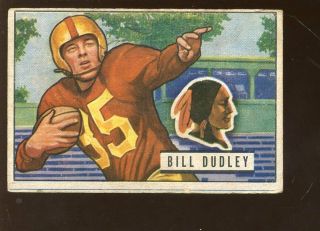 1951 Bowman Football Card 144 Bill Dudley Last Card In Set
