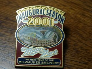 2001 Milwaukee Brewers & Miller Park Commemorative Lapel Pin