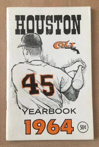 1964 Mlb Houston Colt 45s Astros Media Press Guide Yearbook - Last Season