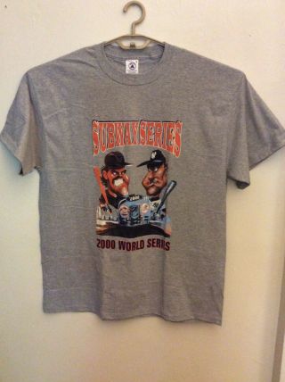 2000 World Series York Yankees Mets Subway Sz Xl T Shirt Jeter Piazza