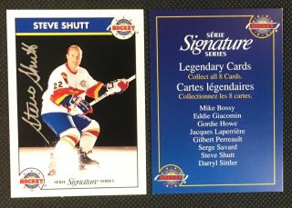 1995 Steve Shutt 22 Autographed Zellers Limited Edition Nhl Hockey Card Loa