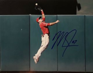 Mike Trout Hand Signed Autographed Los Angeles Angels 11x14 Photo W/coa