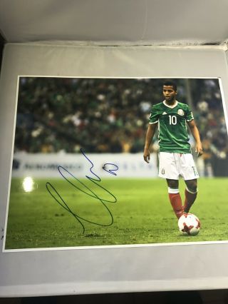 Giovani Dos Santos Signed Mexico National Soccer Team 11x14 Photo La Galaxy Star