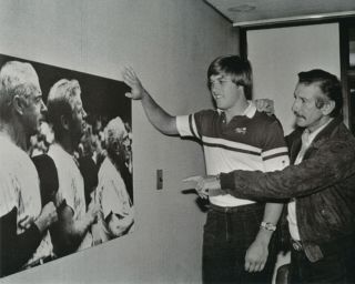Billy Martin Yankees And John Elway Brocos Signing 1 Year In 1981 With Yankees