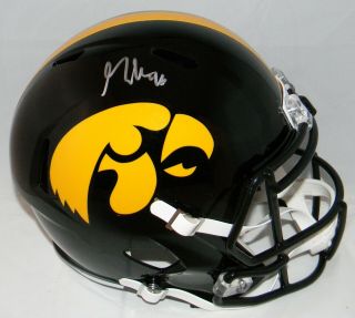 George Kittle Autographed Signed Iowa Hawkeyes Full Size Speed Helmet Beckett