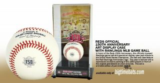 Reds (redstockings) 150th Anniversary Rawling Game Ball And Art Case