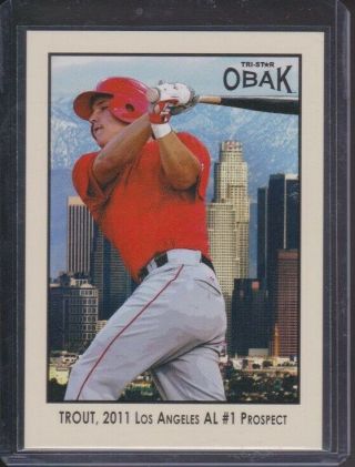 2011 Tristar Obak Limited Edition /300 Mt3 Mike Trout Rc Rookie - Only 300 Made