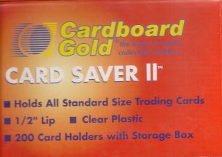 Cardboard Gold Card Saver Ii/ 2 Semi Rigid Baseball Trading Card Holders 200 Box