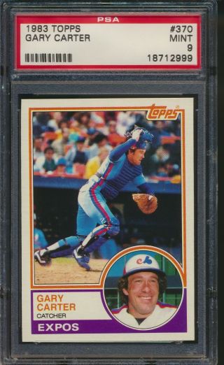 Gary Carter Psa 9 1983 Topps Baseball Card 370 Hof (mg)