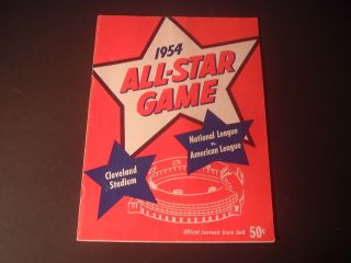 1954 Mlb Baseball All Star Game Program @ Cleveland Indians Municipal Stadium 2