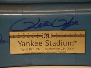 17 Multi Signed Auto Yankee Stadium Seatback W/Steiner Mays Jeter Rose Ford 10