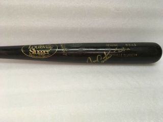 Joe Carter Signed Game Louisville Slugger Baseball Bat Indians Blue Jays 3