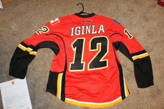 2010 Jarome Iginla Game Issuied Un Worn Reebok Jersey 56 Set1 Calgary Flames