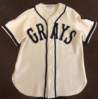 Ebbets Field Flannels Homestead Grays Negro League Wool Baseball Jersey