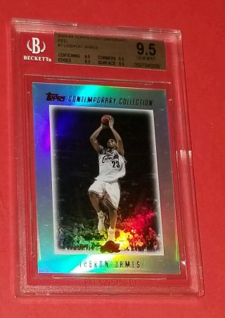 2003 - 04 Lebron James Topps Contemporary Red Refractor Rookie Bgs 9.  5 123/225