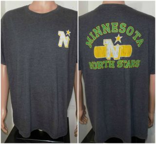 Minnesota North Stars Retro T - Shirt (2xl) Throwback Nhl Vintage Soft Two - Sided