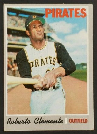 1970 Topps Baseball Card Roberto Clemente 350 Vg Range Crease Bv $60