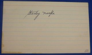 Stanley Noszka Dec1991 Autograph Signed 3x5 Pittsburgh Boston Celtics 1946 - 49