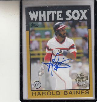 2015 Topps Archives Fan Favorites Harold Baines Gold/50/hof 2019 Autograph Auto