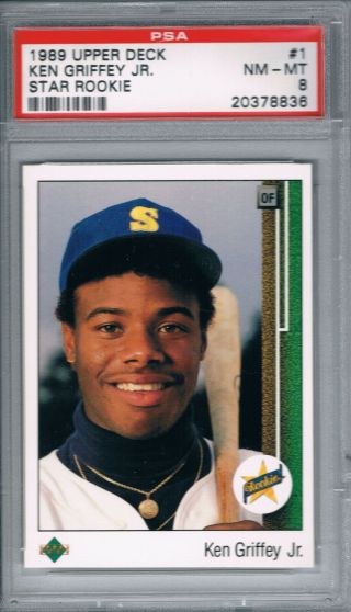1989 Upper Deck Ken Griffey Jr.  Psa 8 Rc 1 Baseball Card Star Rookie
