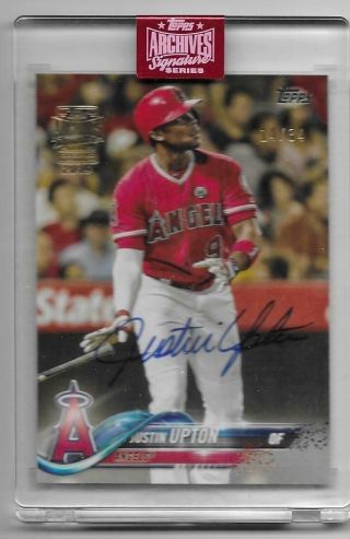 2019 Topps Archives Signature Justin Upton Auto 2018 Los Angeles Angels 14/34