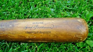 Antique Baseball Bat Ival Goodman 125ig Louisville Slugger Cincinnati Chicago