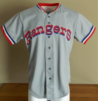 1974 Steve Hargan Game Worn Texas Rangers Road Jersey 26 - Wilson Size 44