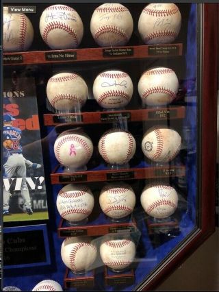 2016 Chicago Cubs Game Baseballs with case.  Kris Bryant,  Rizzo,  Baez,  Lester 3