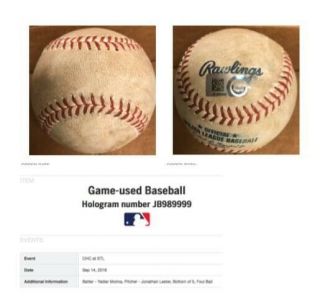 2016 Chicago Cubs Game Baseballs with case.  Kris Bryant,  Rizzo,  Baez,  Lester 6