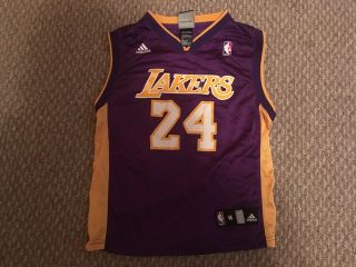 Los Angeles Lakers Adidas Kobe Bryant 24 Youth Medium Jersey