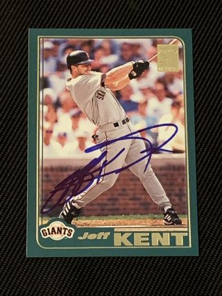 Jeff Kent 2001 Topps Signed Autographed Card 550 San Francisco Giants