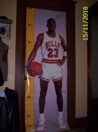 Michael Jordan 1987 Measure Up Large Life Size Poster 84 " X29 " Wrap Nos