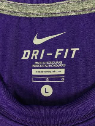 Nike TCU Horned Frogs - Purple Poly Short Sleeve Shirt (L) - 2
