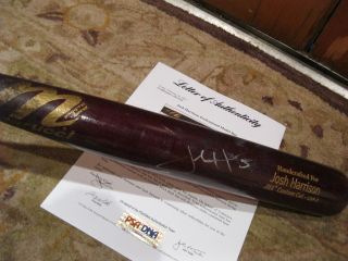 Josh Harrison Autographed Game Marucci Baseball Bat PSA Certified 6
