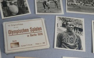 UNUSUAL 1936 OLYMPICS CARD SET (12) IN ORIG.  BOX FEATURING JESSE OWENS 2
