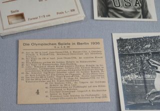 UNUSUAL 1936 OLYMPICS CARD SET (12) IN ORIG.  BOX FEATURING JESSE OWENS 3