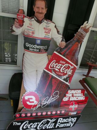 Dale Earnhardt Sr Coca Cola Life Size Cardboard Stand - Up 72 " X41 " Never Displayed
